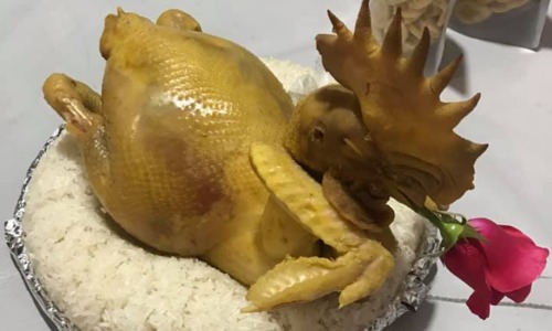 Gà ta trống cúng mùng 1 (size lớn 1.7kg - 2.2kg + Gỏi + Cháo)